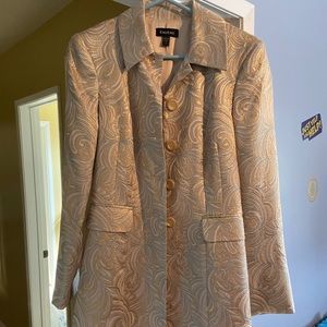 Classy Gold Jacquard Bebe Coat